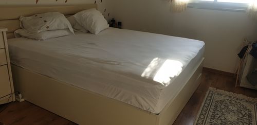 Customer photo review of מצעים מכותנה ארוכת סיבים סרוגה - גֶ׳רסִי