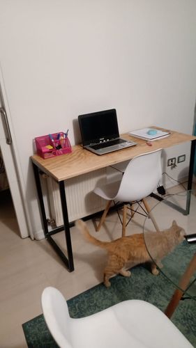 Customer photo review of Escritorio de madera MIMA 120 x 50 Negro