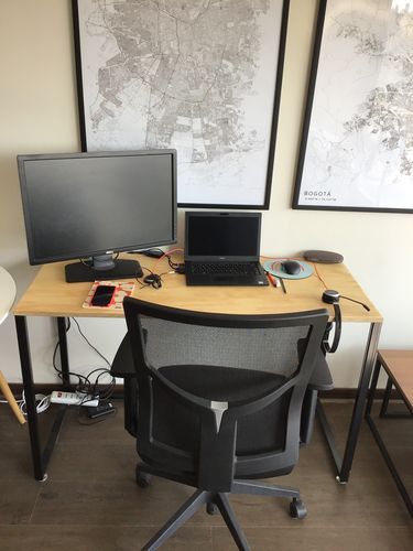 Customer photo review of Escritorio de madera MIMA 120 x 50 Negro