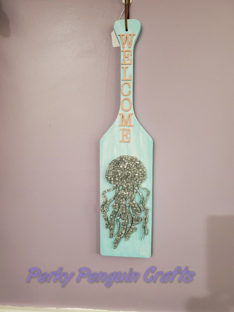 Customer photo review of Unfinished Wooden Jellyfish Jelly Fish Silhoutte - Craft- up to 24" DIY