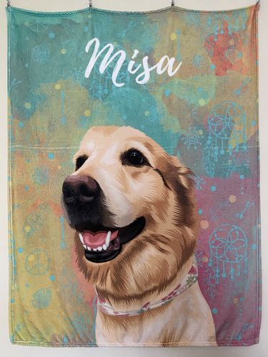 Customer photo review of 【客製】手繪寵物 法蘭絨毛毯 Custom Pet Fleece Blanket