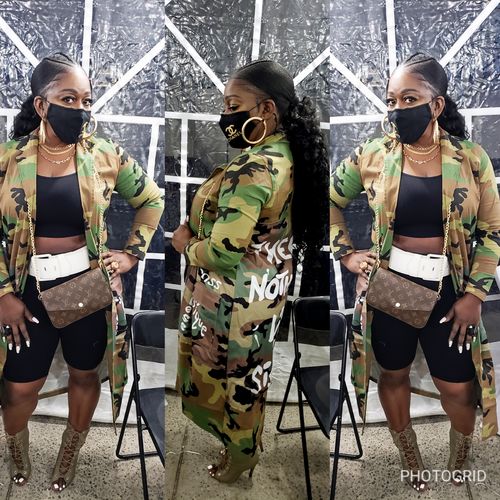 Customer photo review of Nothing Like a Sistah Camo Jacket