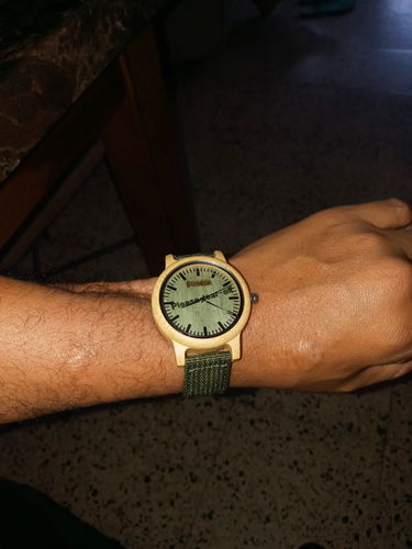 Customer photo review of Olive Green  Watch