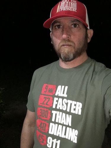 Customer photo review of EXCLUSIVE PROMO - All Faster Than 911 Unisex Tee (Military Green Only)
