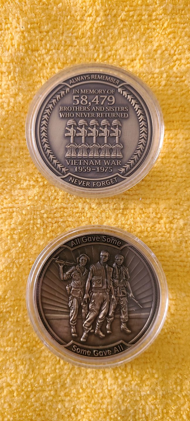 Customer photo review of Vietnam Veteran Coin