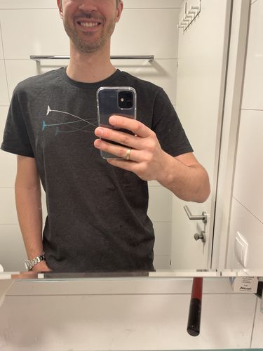 Customer photo review of VOGEL SPUR - Bio Herren Shirt