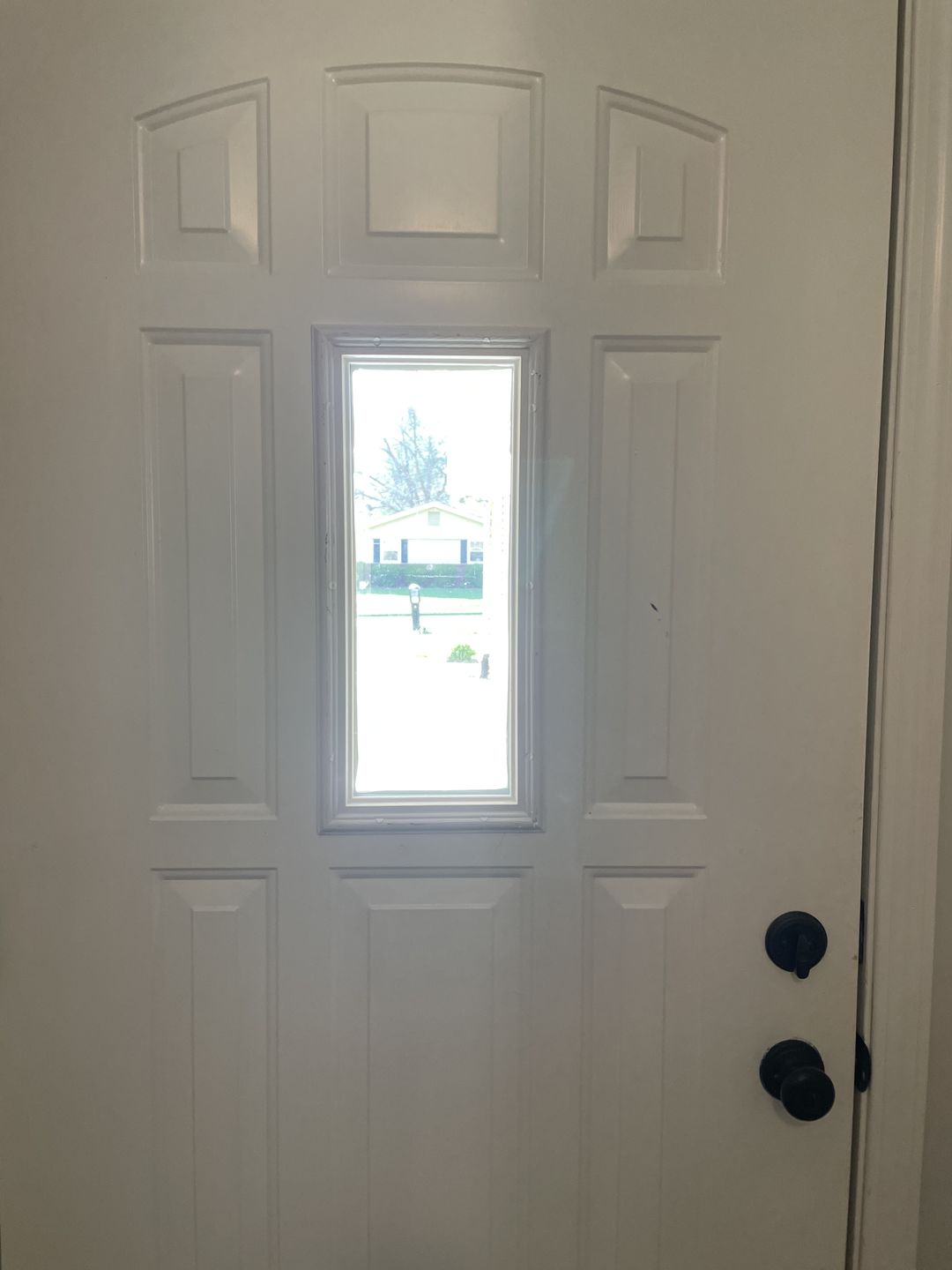 Customer photo review of Clear 1 Lite Glass and Frame Kit (9 Panel Lite 7.5" x 18.5" Glass Size)