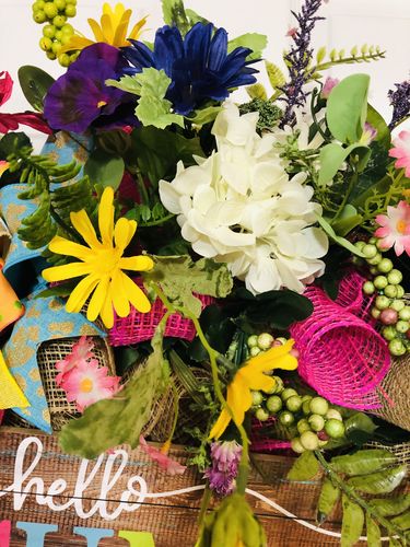 Customer photo review of 10.5"X10Yd Faux Jute/Pp Hot Pink Check RY831311