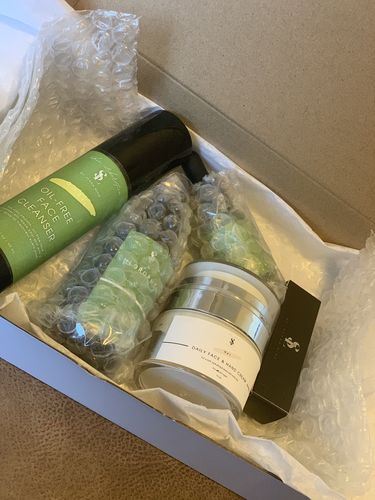 Customer photo review of REVIVE Skincare Set