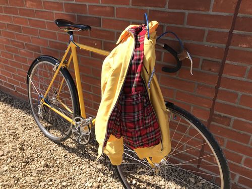 Customer photo review of Mens Classic Harrington Jacket - Canary Yellow