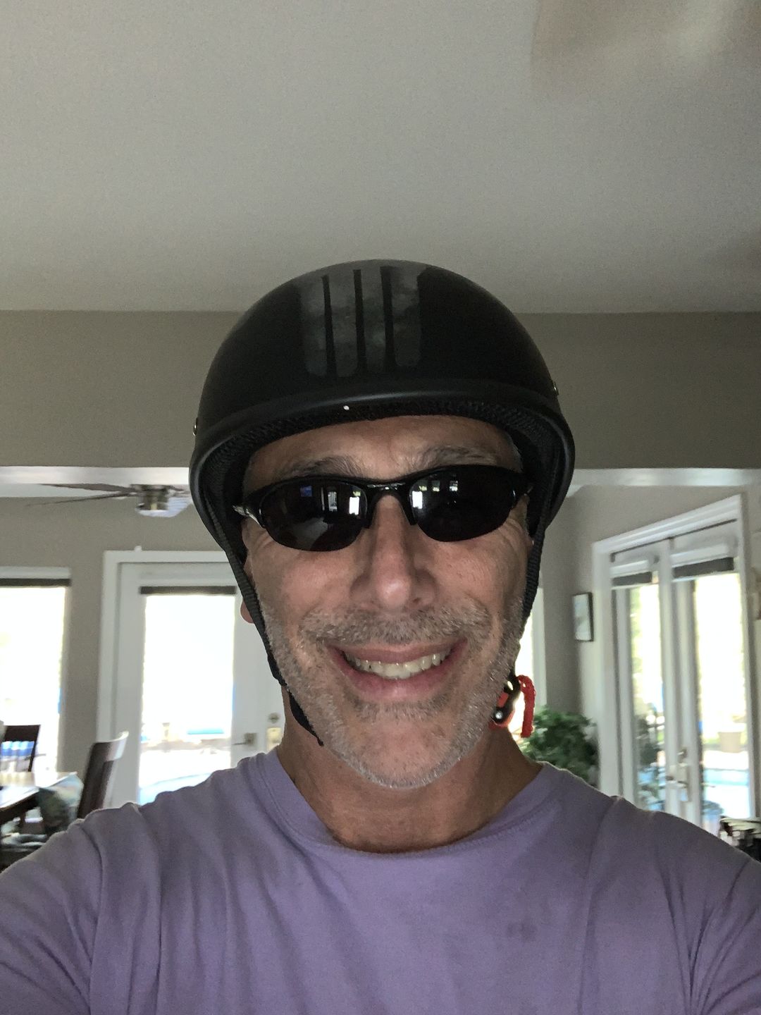 Customer photo review of Smallest Lightest SOA DOT Beanie Helmet / Skull