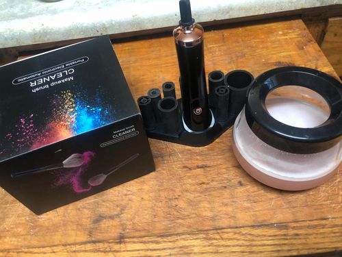 Customer photo review of Infinity Makeup Brush Cleaner & Dryer Bowl