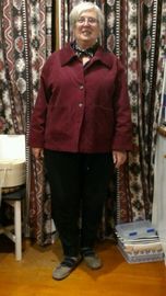 Customer photo review of Plus Size - Women Solid Color Pocket Corduroy Coat