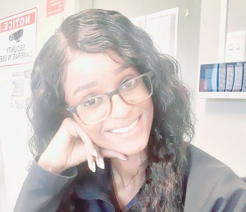 Customer photo review of Peruvian Lace Front Wig - Natural Wave