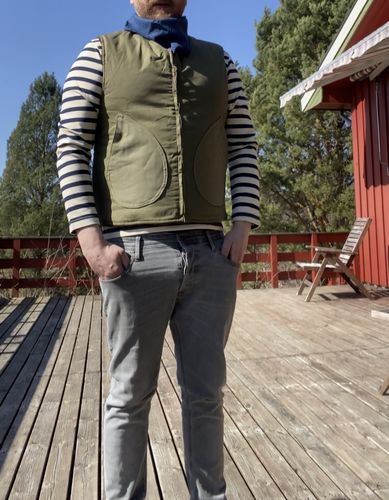 Customer photo review of French Sailor Breton Stripe Boat Neck Long Sleeve T-Shirt