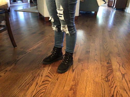 Customer photo review of Small Size Lace Up Martin Boots AP12