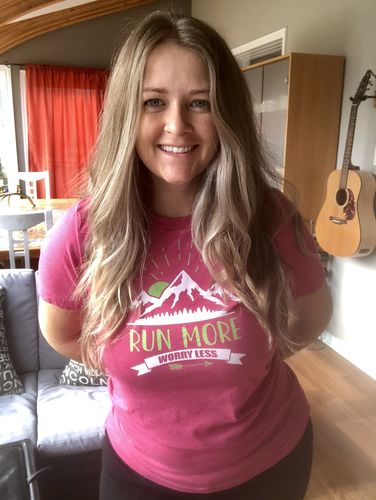 Customer photo review of Run More Worry Less Tee