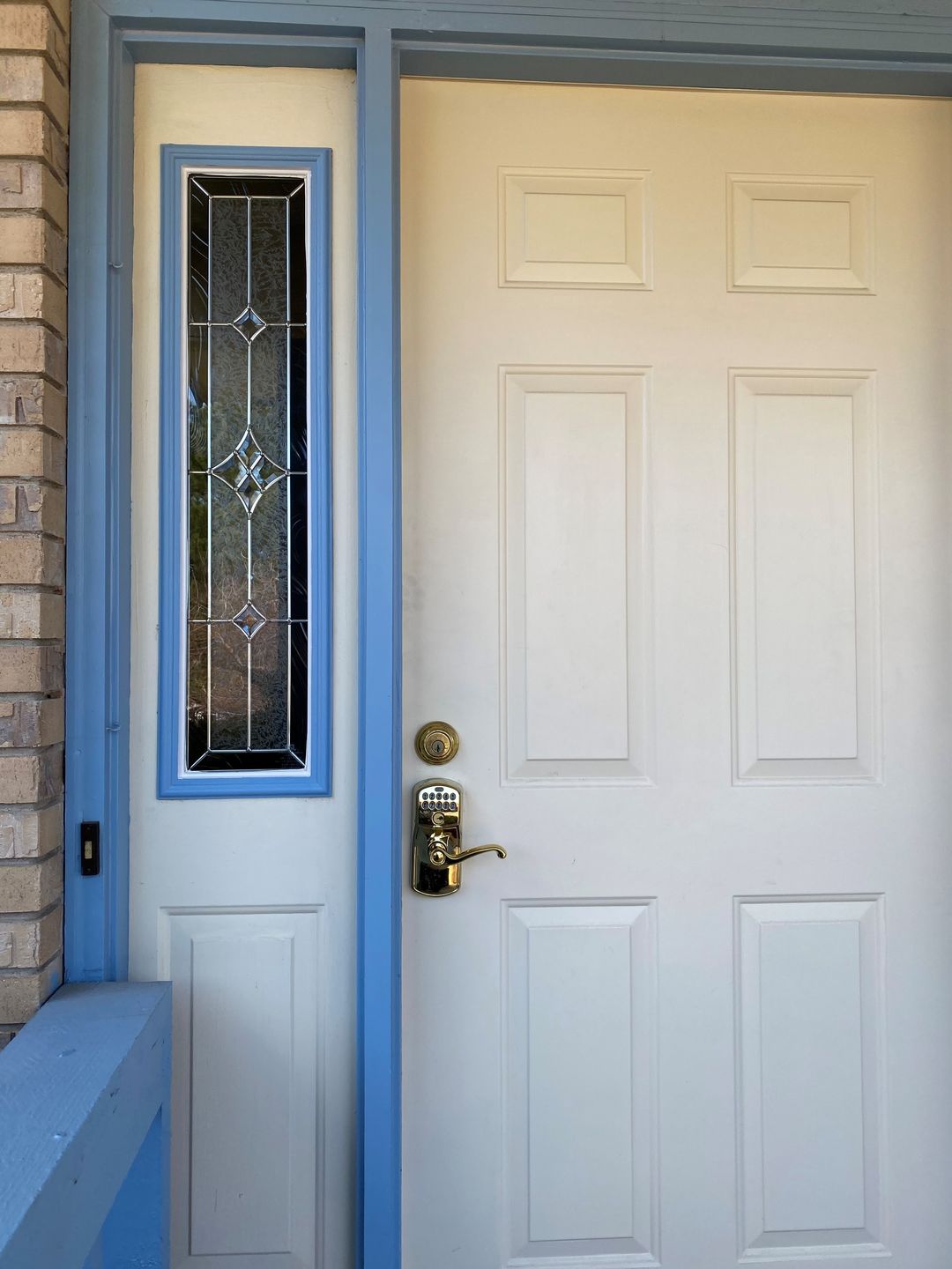 Customer photo review of Wexford Glass and Frame Kit (Half Sidelite 8" x 36" Glass Size)
