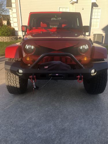 Customer photo review of Hawke Grille - Red for 07-18 Jeep Wrangler JK