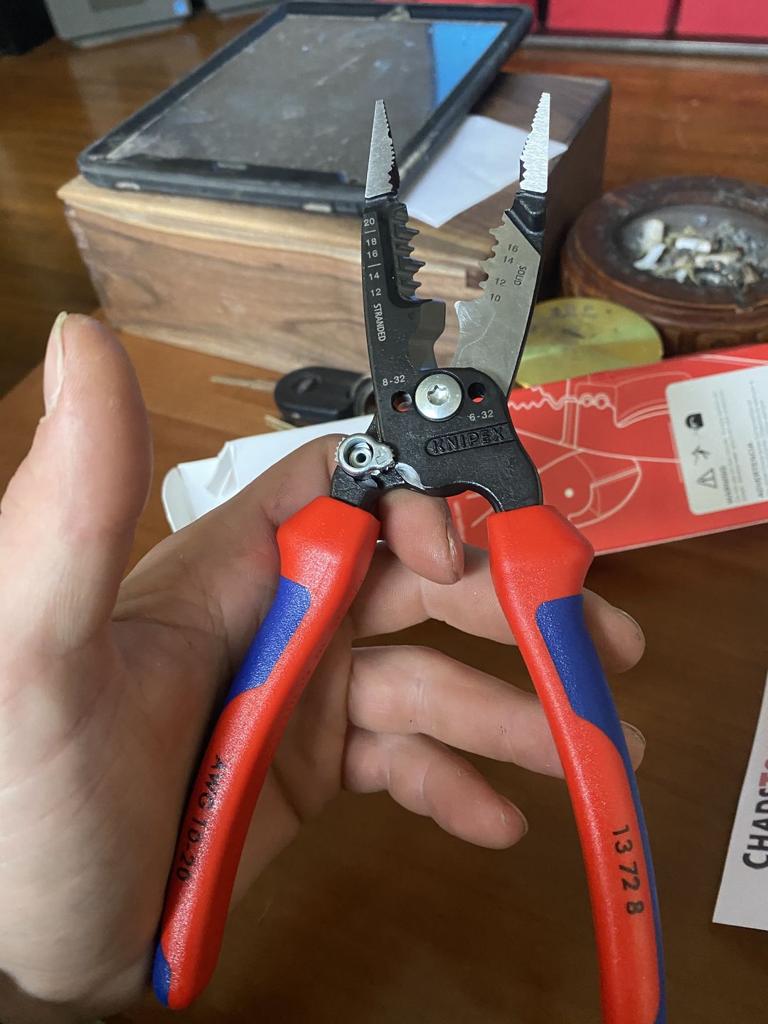 Customer photo review of Knipex 13 72 8 Forged Wire Strippers