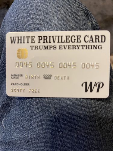 Customer photo review of White Privilege Card