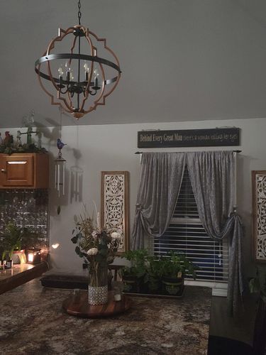 Customer photo review of Farmhouse Geometric Candle Chandelier