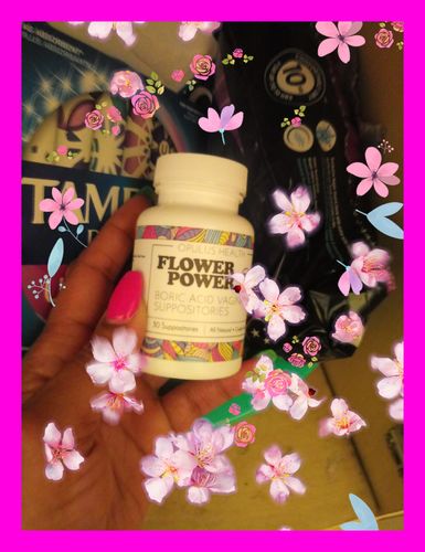 Customer photo review of Flower Power® Boric Acid Suppositories for Odor and Balance (30ct/ea)
