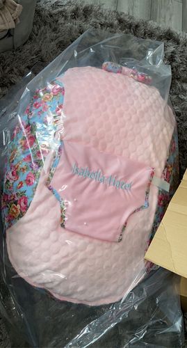 Customer photo review of Personalised Vintage Floral Baby Bean Bag