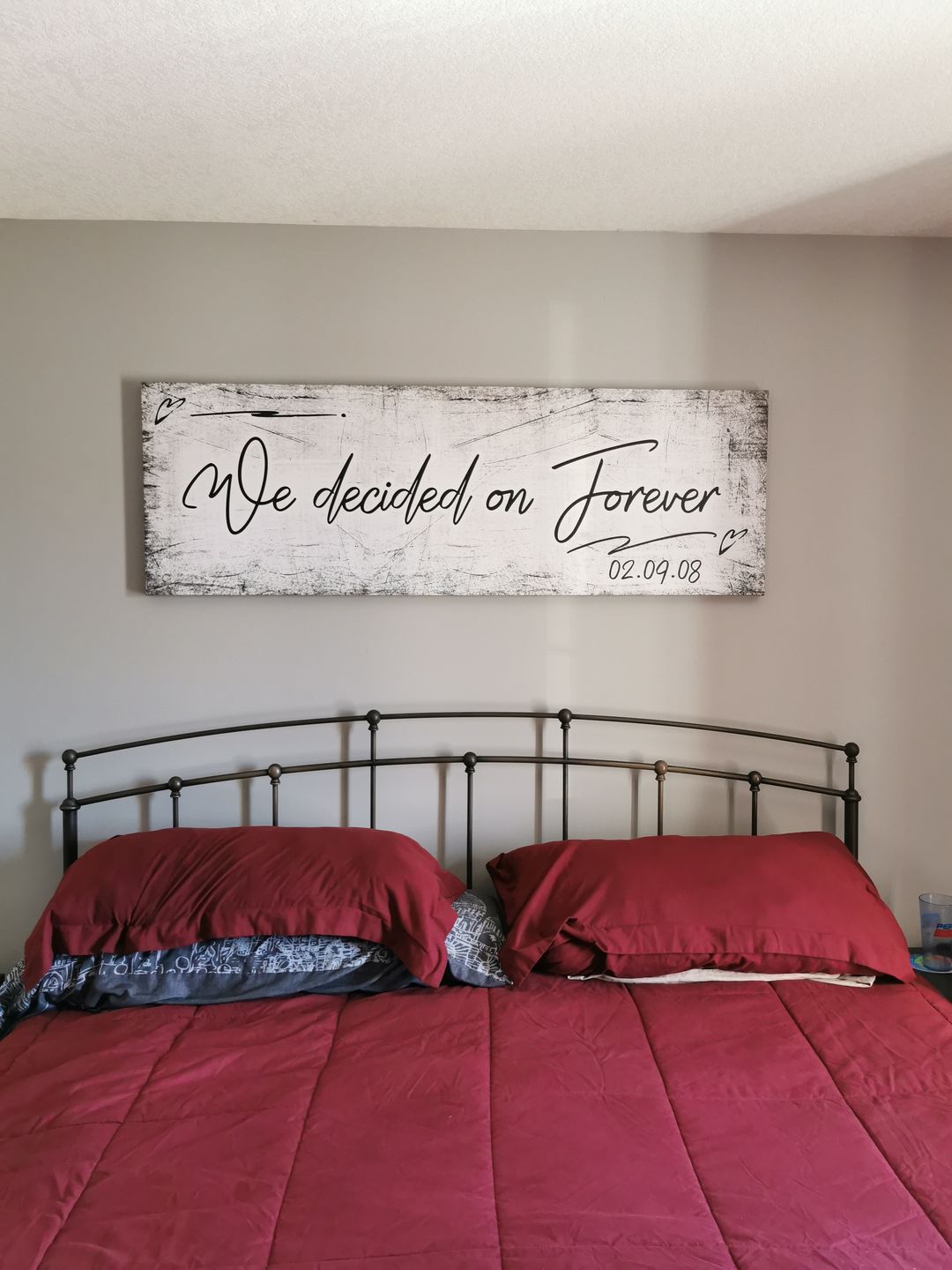 Customer photo review of Personalized "We Decided On Forever" Premium Panoramic Canvas