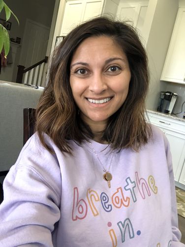Customer photo review of Breathe In. Breathe Out. -- Sweatshirt