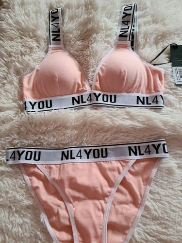 Customer photo review of Cotton Candy Pink Bra & Thong