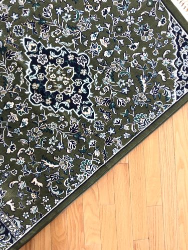 Customer photo review of Al Rawdah Premium Prayer Rug 10mm (Dark Green)