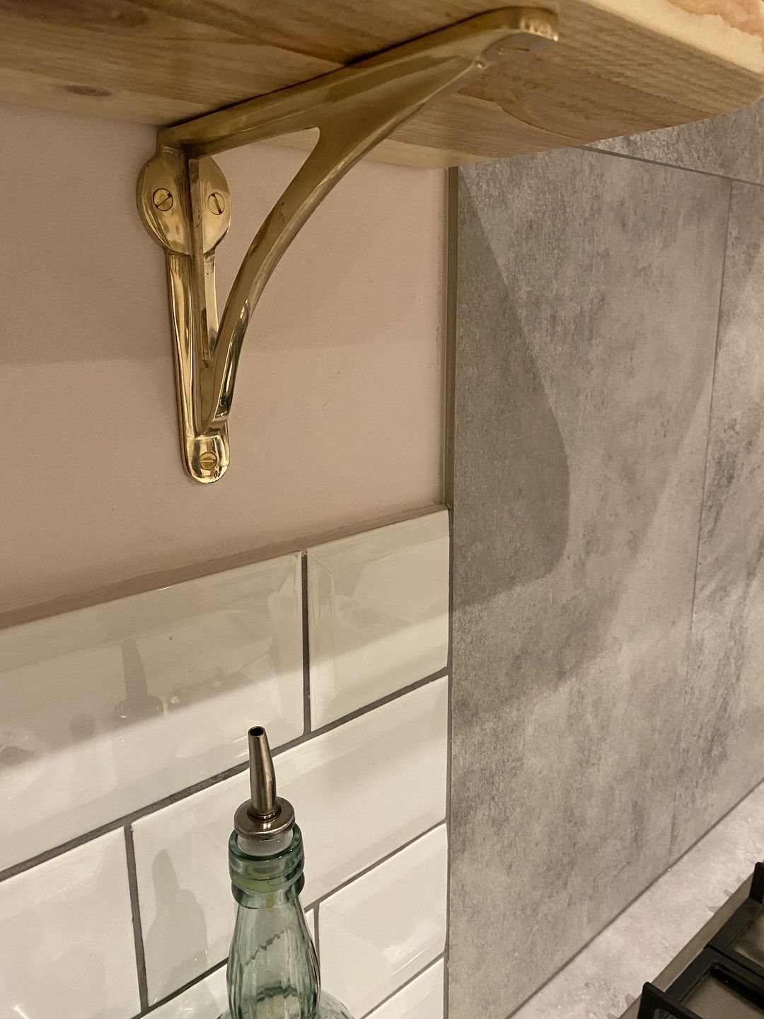 Customer photo review of Brass Ironbridge Shelf Brackets