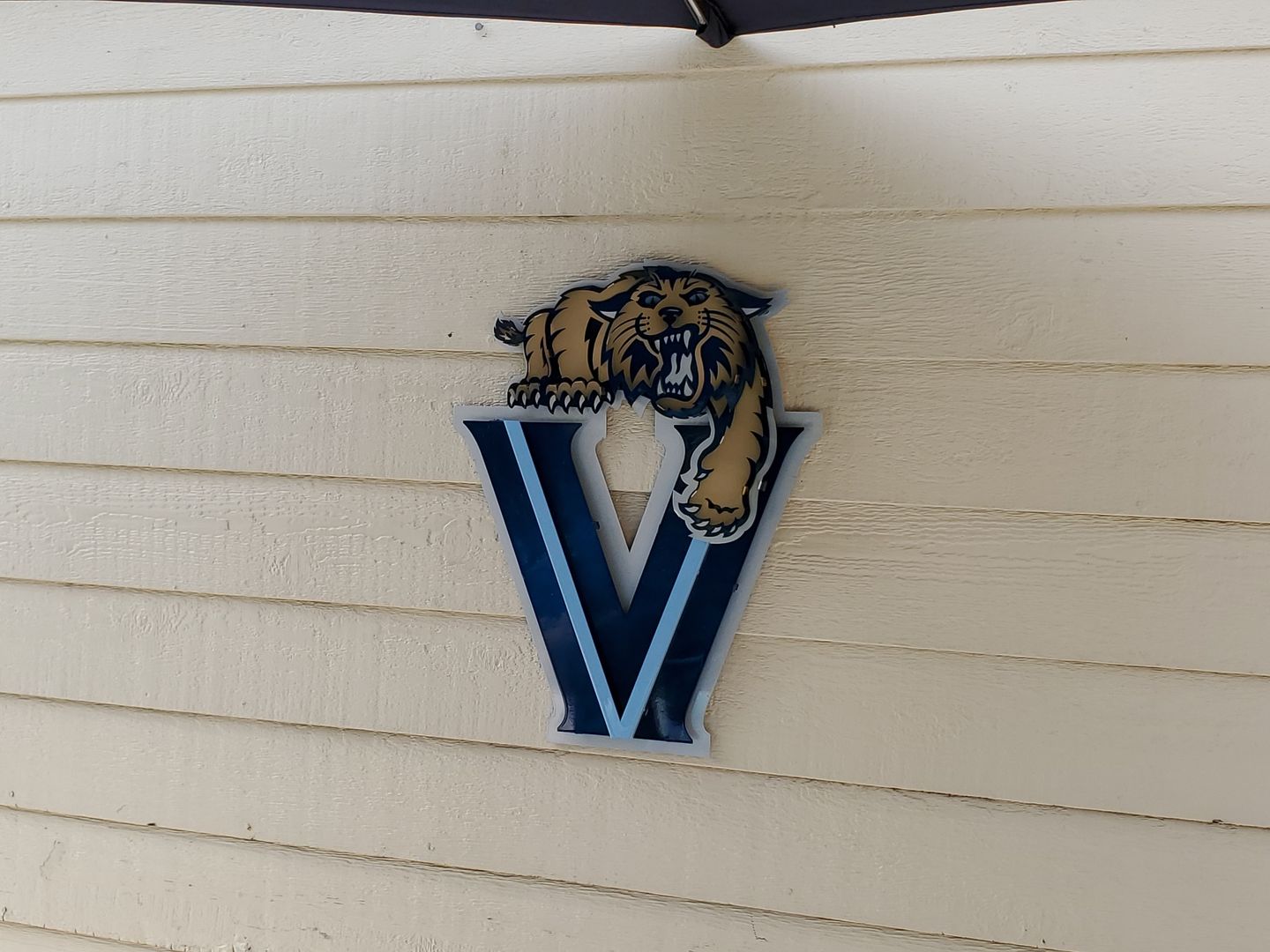 Customer photo review of Villanova University "Wildcat over the V" 3D Metal Artwork