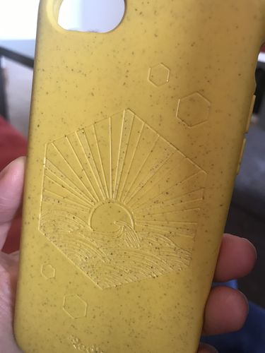 Customer photo review of Eco Friendly iPhone 6/6S/7/8/SE (2nd Gen) Phone Case - Sunset in Yellow