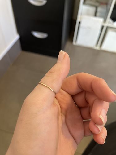Customer photo review of The Smooth Stacking Ring in 14k Yellow Gold Filled