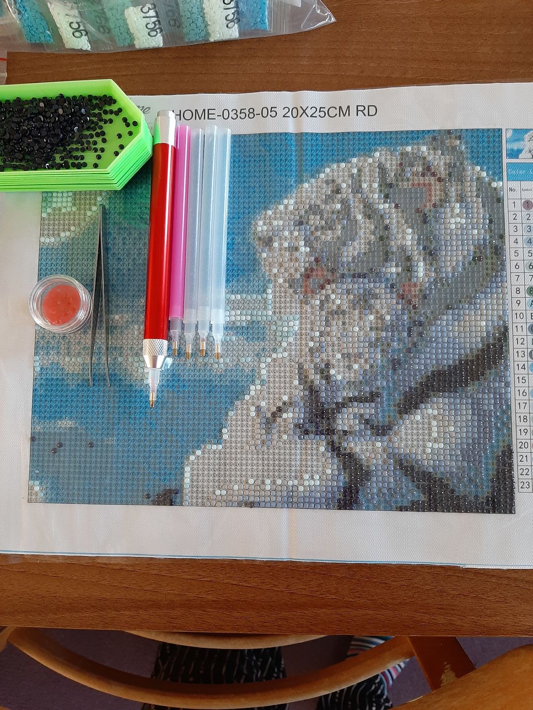 Customer photo review of Tiger and Cub - Diamond Painting Kit