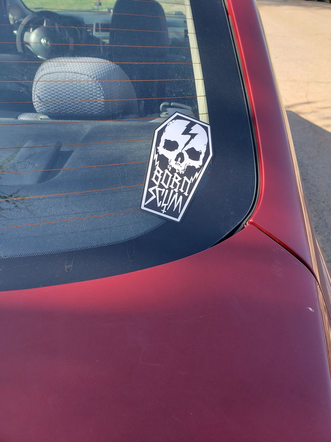 Customer photo review of SKULL COFFIN STICKER