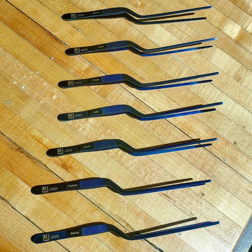 Customer photo review of High Precision Offset Chef's Tweezers (Medium - 20cm/7.87")