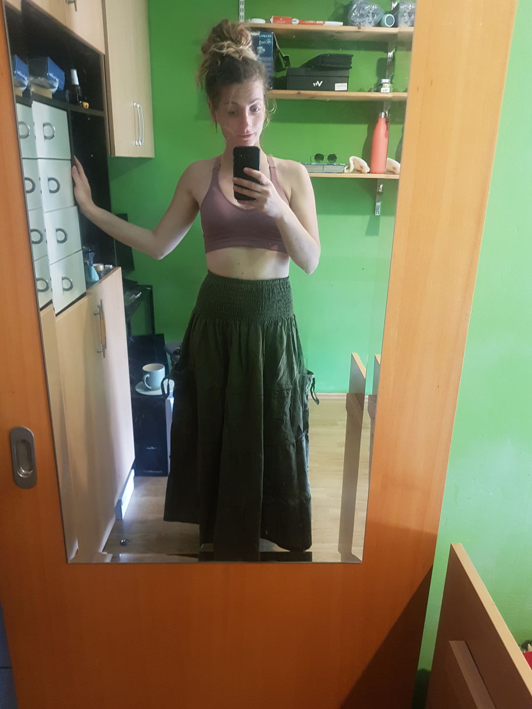 Customer photo review of Maxi Skirt Keela Olive