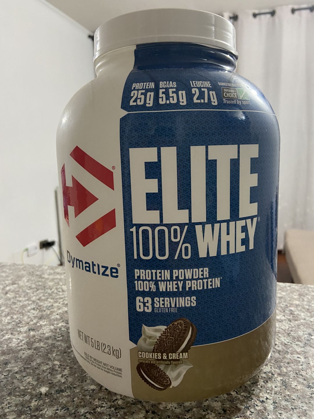 Customer photo review of Dymatize Elite 100% Whey Proteina 5 Lb