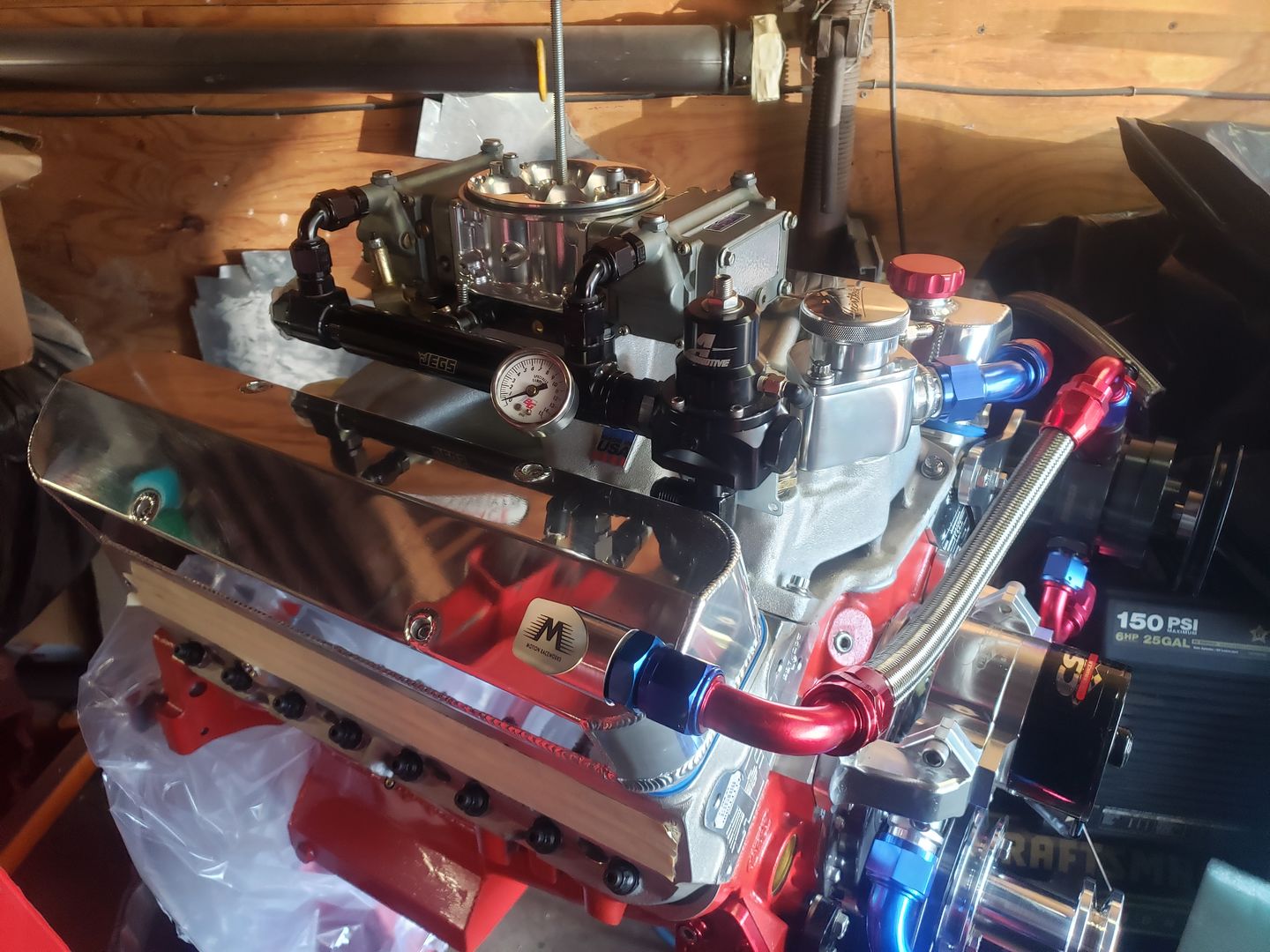 Customer photo review of Motion Raceworks Billet Valve Cover Breather / Oil Drain Billet (Single) 32-120-S