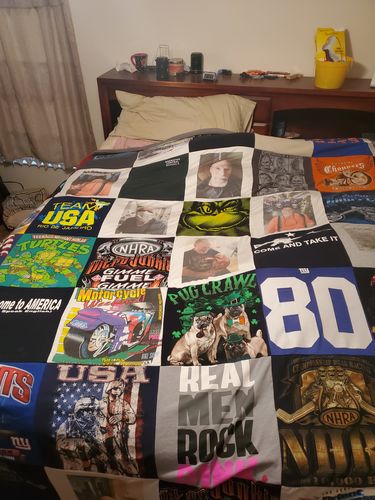 T-shirt quilt featuring new york giants by Andrea from FL