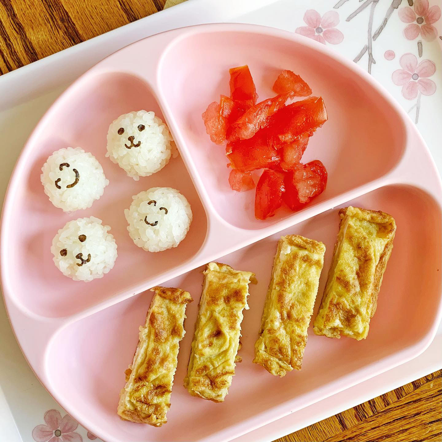Customer photo review of Baby Rice Ball Faces Onigiri Set