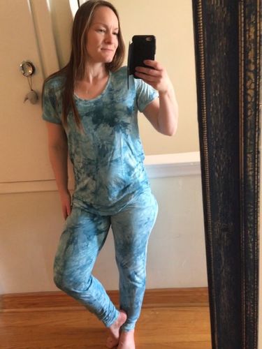 Customer photo review of Women's Teal Lagoon Lounge Set