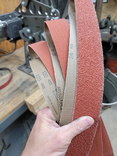 Customer photo review of 2 x 72 Inch EdgeCore Premium Ceramic Grinding Belts