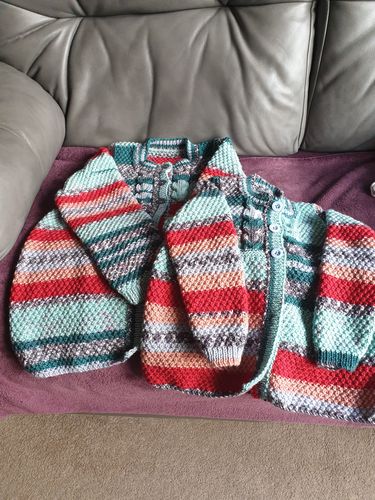 Customer photo review of Child Mystery Knitting Box