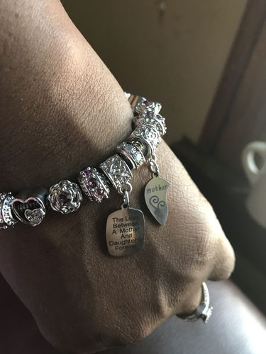 Customer photo review of Mother Daughter Eternal Love Bracelets