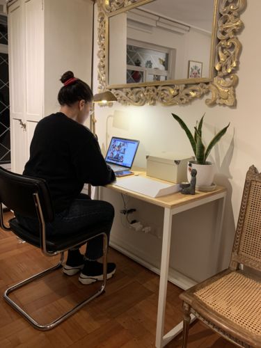 Customer photo review of Escritorio blanco MIMA 120 x 50 Homeoffice