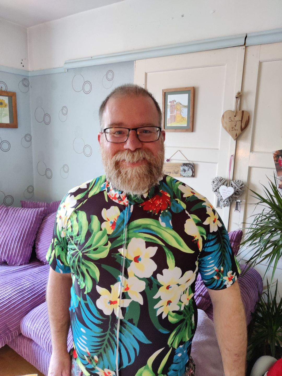 Customer photo review of Hawaiian Shirt Cycling Jersey